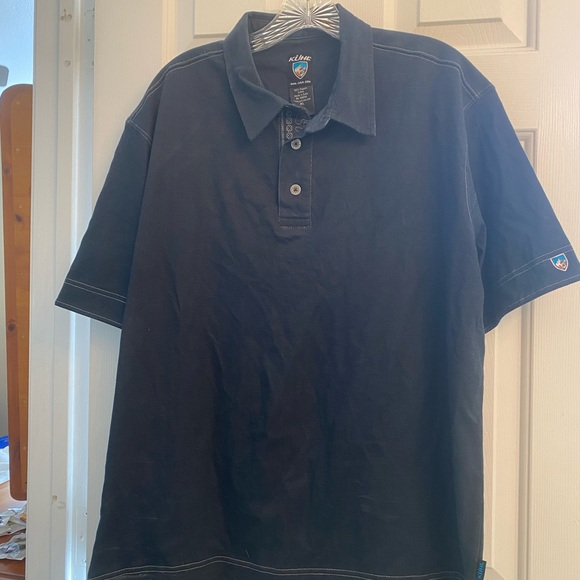 KUHL  Black Short Sleeve Polo Shirt Xl - Picture 8 of 9